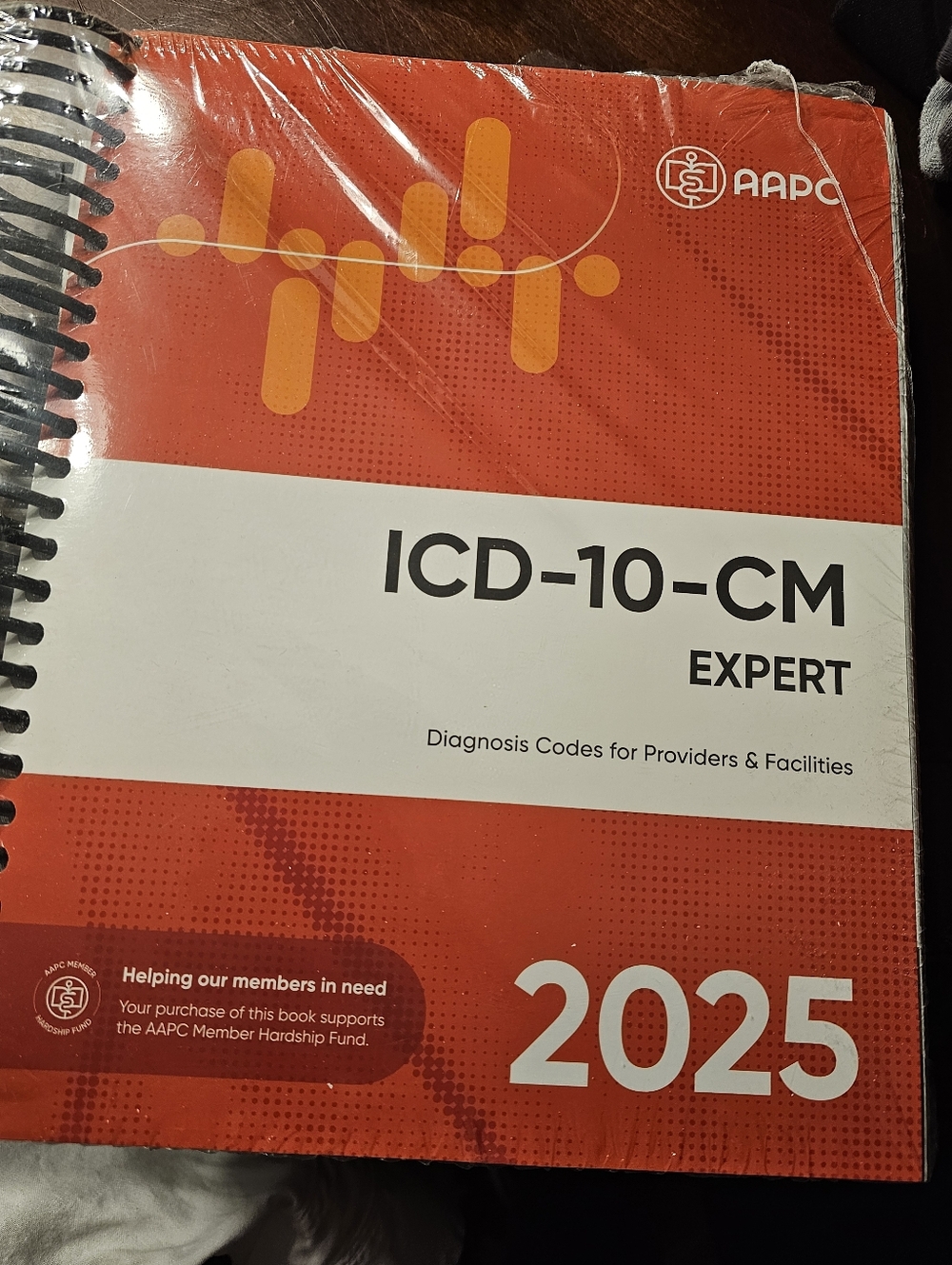 A.A.P.C. ICD-10-CM Expert 2025 Spiral-Bound Red Cover NEW